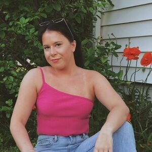 Kendall & Kylie Asymmetrical Pink Top